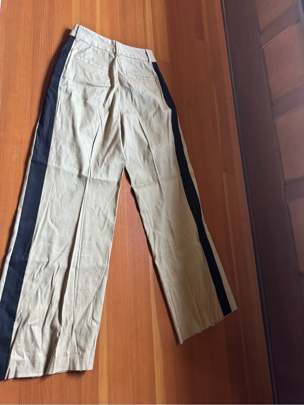 Rag & bone Light Beige Wide-Leg Pants 4 - Picture 4 of 5
